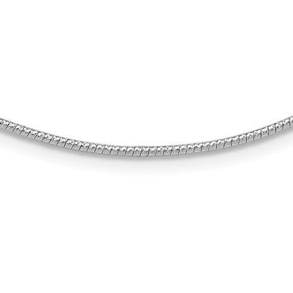 14K White Gold 1.5mm D/C Neckwire Necklace