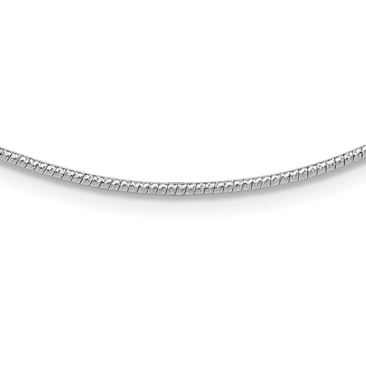 14K White Gold 1.5mm D/C Neckwire Necklace