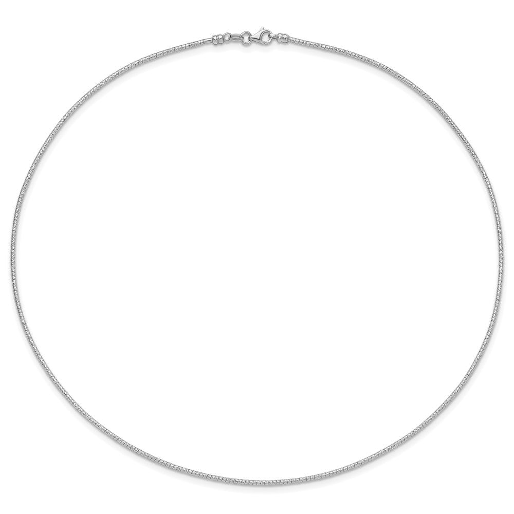 14K White Gold 1.5mm D/C Neckwire Necklace