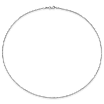 14K White Gold 1.5mm D/C Neckwire Necklace