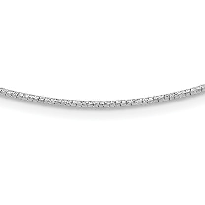 14K White Gold 1.5mm D/C Neckwire Necklace