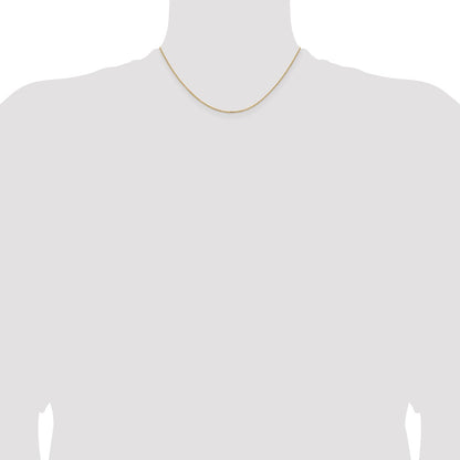 16 Inch 14K Yellow Gold 1.05mm D/C Cable Chain Necklace