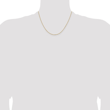 18 Inch 14K Yellow Gold 1.05mm D/C Cable Chain Necklace