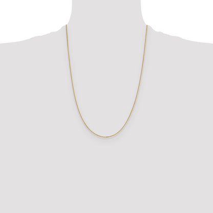 24 Inch 14K Yellow Gold 1.05mm D/C Cable Chain Necklace