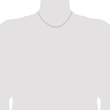 16 Inch 14K White Gold 1.05mm D/C Cable Chain Necklace