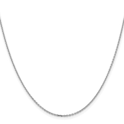 16 Inch 14K White Gold 1.4mm D/C Cable Chain Necklace