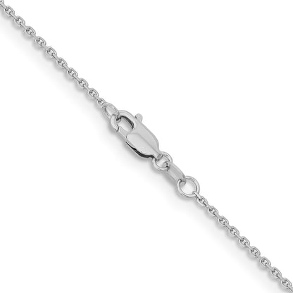 24 Inch 14K White Gold 1.4mm D/C Cable Chain Necklace