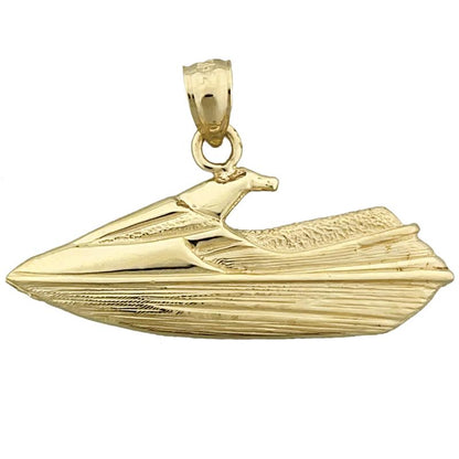 14K Gold Jet Ski Pendant