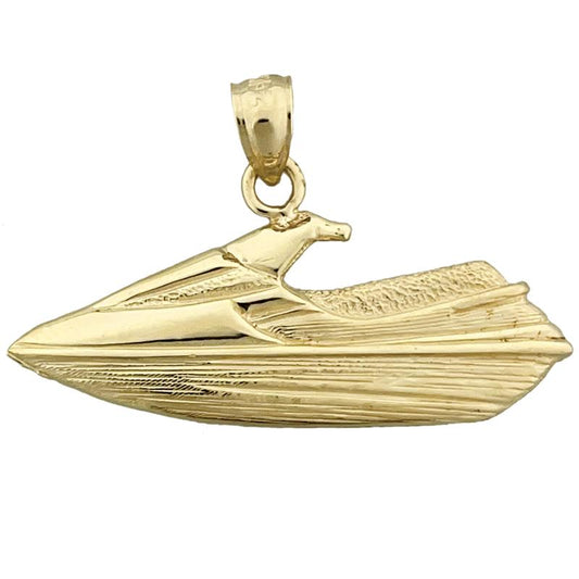 14K Gold Jet Ski Pendant