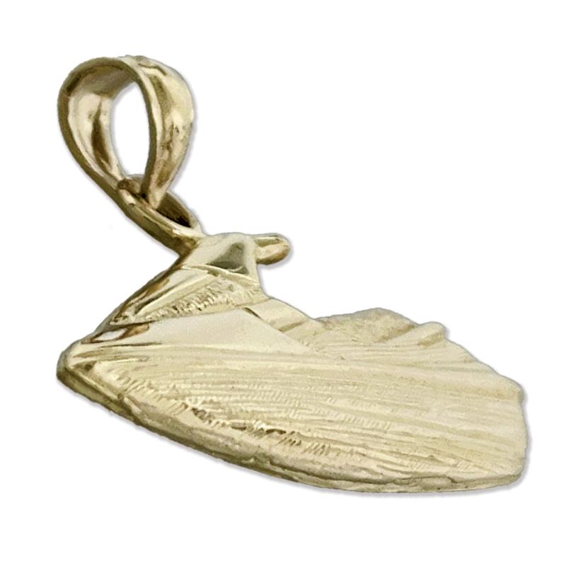 14K Gold Jet Ski Pendant