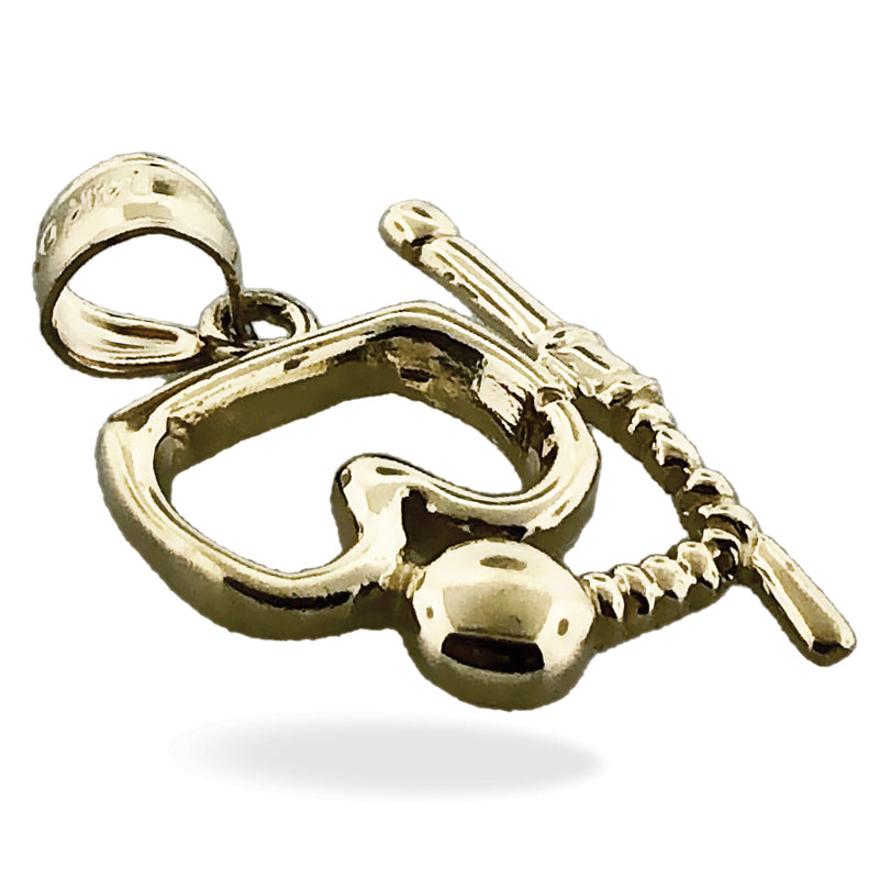 14K Gold Scuba Snorkel with Mask Charm