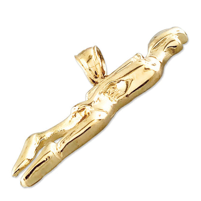 14K Gold 28MM Scuba Diver Pendant