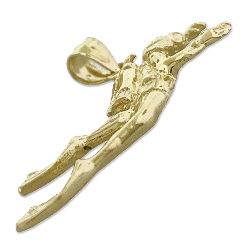 14K Gold Scuba Diver Pendant