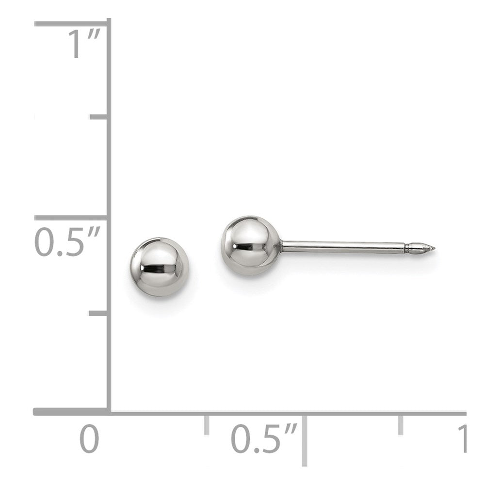 Stainless Steel Inverness Polished 4mm Ball Post Earrings
