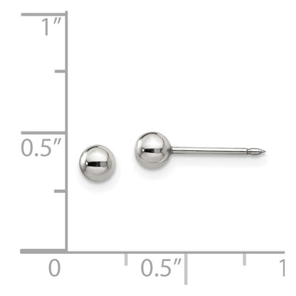 Stainless Steel Inverness Polished 4mm Ball Post Earrings
