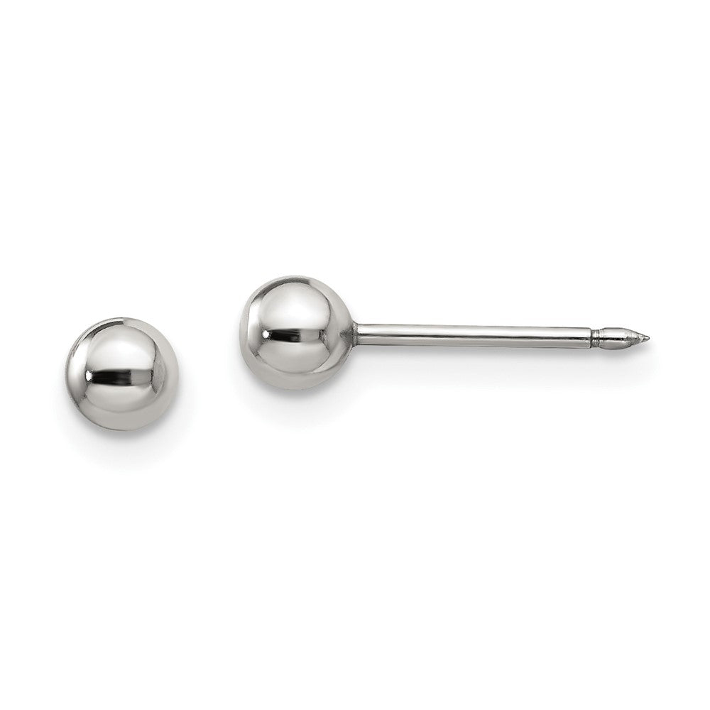 Stainless Steel Inverness Polished 4mm Ball Post Earrings