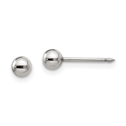 Stainless Steel Inverness Polished 4mm Ball Post Earrings