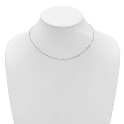 18 Inch 14K White Gold 1.15mm D/C Open Franco 1In+1In Adjustable Chain Necklace