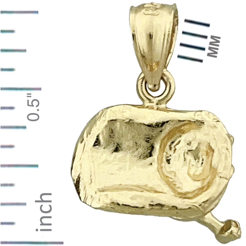 14K Gold Fishing Reel Charm