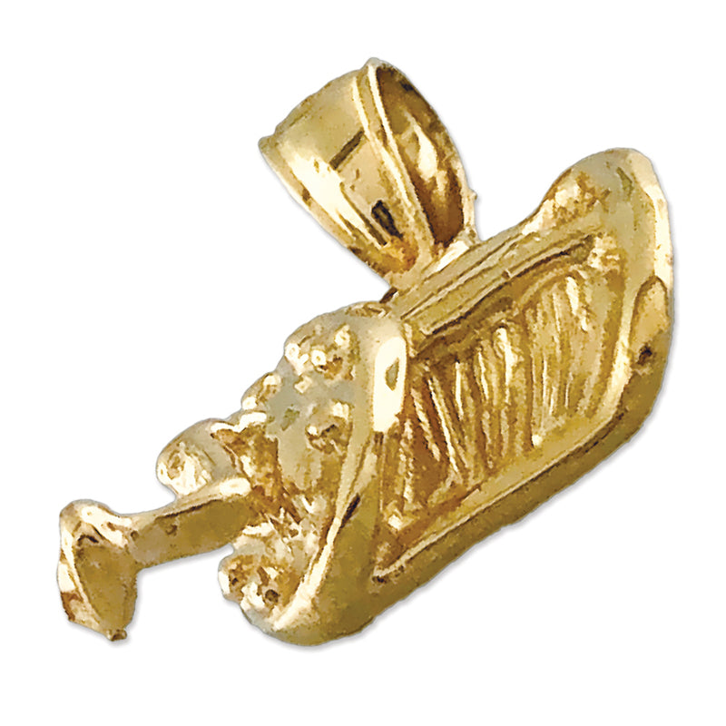 14K Gold Fishing Reel Charm
