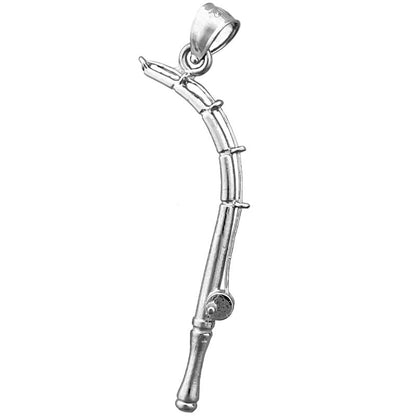 14K Gold 3D Fishing Rod Pendant