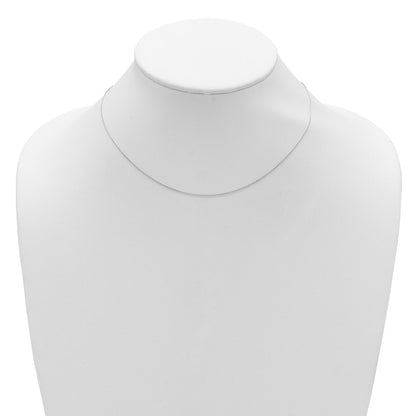 18 Inch 14K White Gold .85mm D/C Square Cable 1In+1In Adjustable Chain Necklace