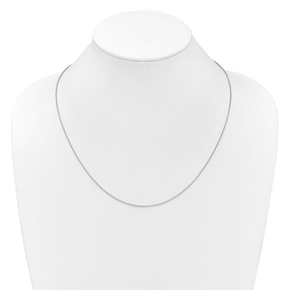 22 Inch 14K White Gold Adjustable 1.15mm D/C Open Franco Chain Necklace