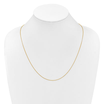 22 Inch 14K Yellow Gold Adjustable 1.1mm Franco Chain Necklace