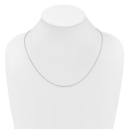 22 Inch 14K White Gold Adjustable 1.1mm Franco Chain Necklace