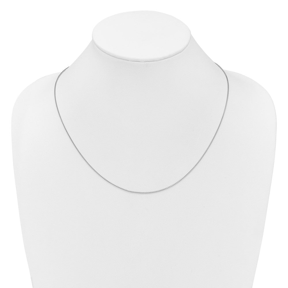 26 Inch 14K White Gold Adjustable 1.1mm Franco Chain Necklace