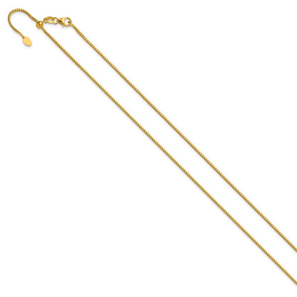 26 Inch 14K Yellow Gold Adjustable 1.25mm Franco Chain Necklace