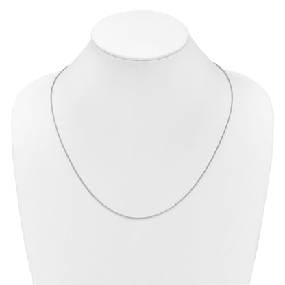 22 Inch 14K White Gold Adjustable 1.25mm Franco Chain Necklace