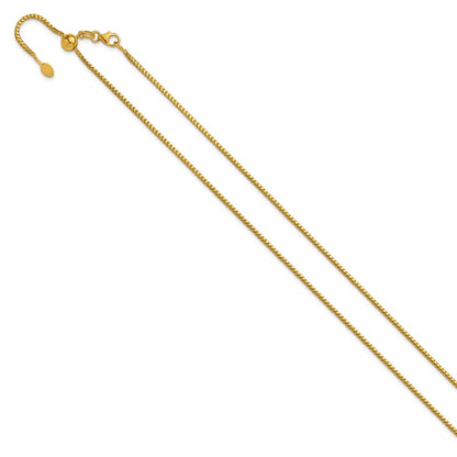 26 Inch 14K Yellow Gold Adjustable 1.5mm Franco Chain Necklace