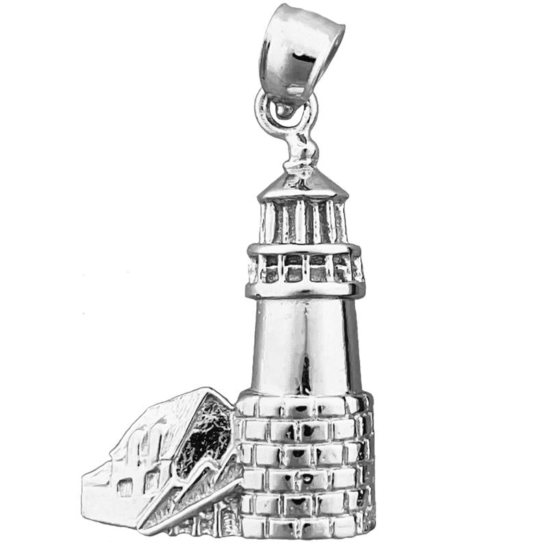 14K Gold Marshall Point Maine Lighthouse Pendant