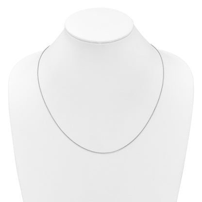 22 Inch 14K White Gold Adjustable 1.4mm Round Cable Chain Necklace