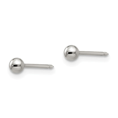 Stainless Steel Inverness Polished 3mm Ball Post Earrings