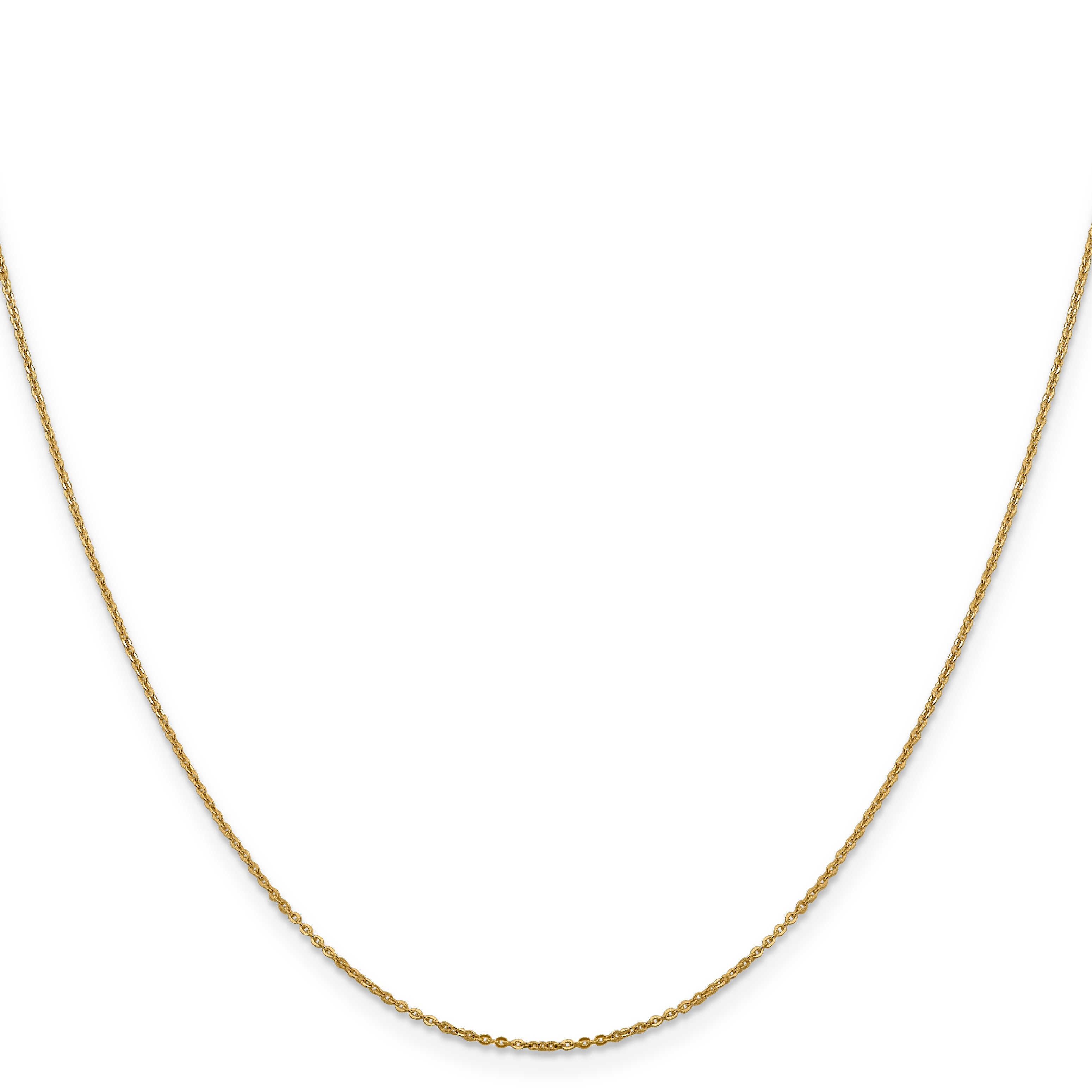 18 Inch 14K 1.1mm Flat Cable Chain Necklace