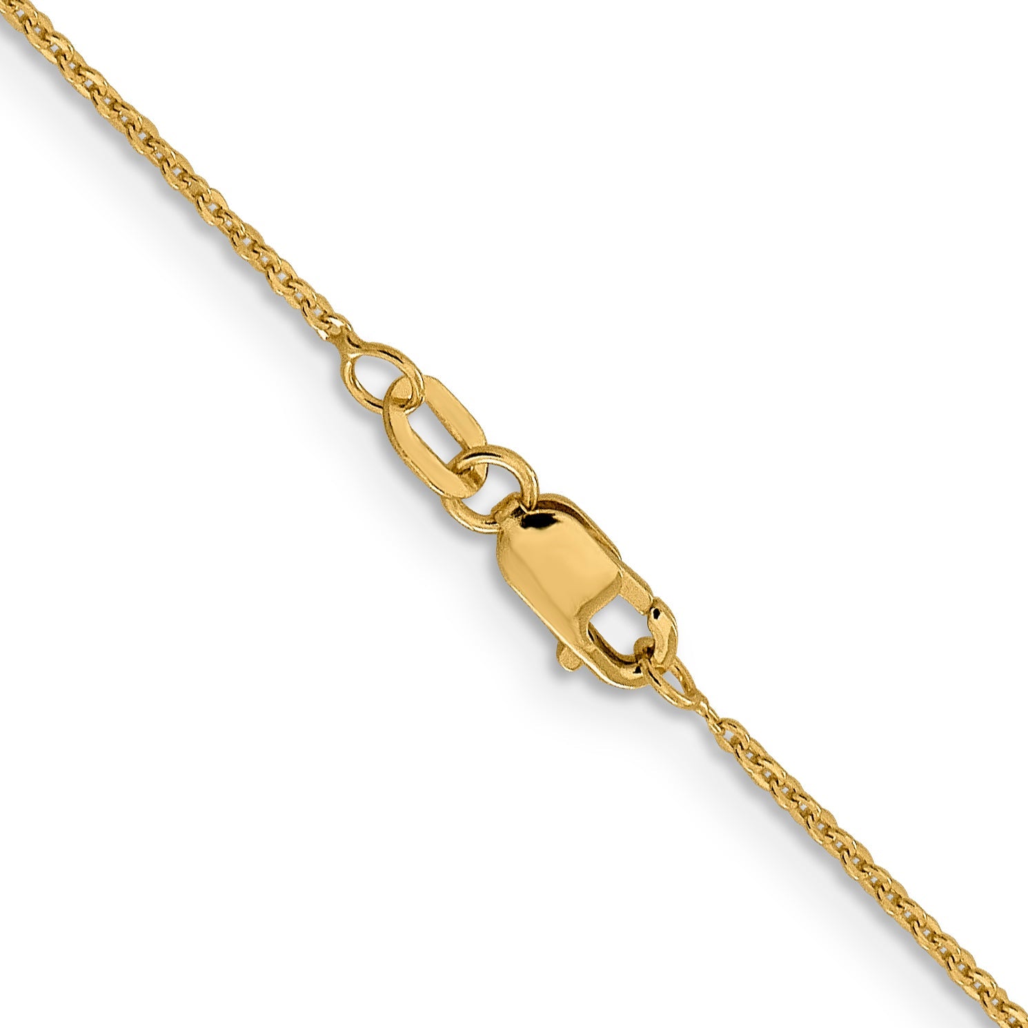 18 Inch 14K 1.1mm Flat Cable Chain Necklace