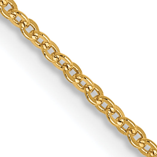 18 Inch 14K 1.1mm Flat Cable Chain Necklace