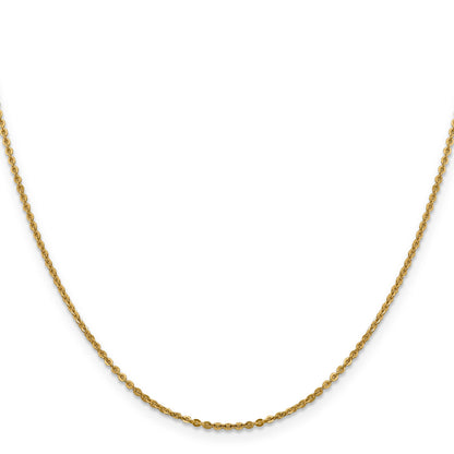 16 Inch 14K 1.7mm Flat Cable Chain Necklace
