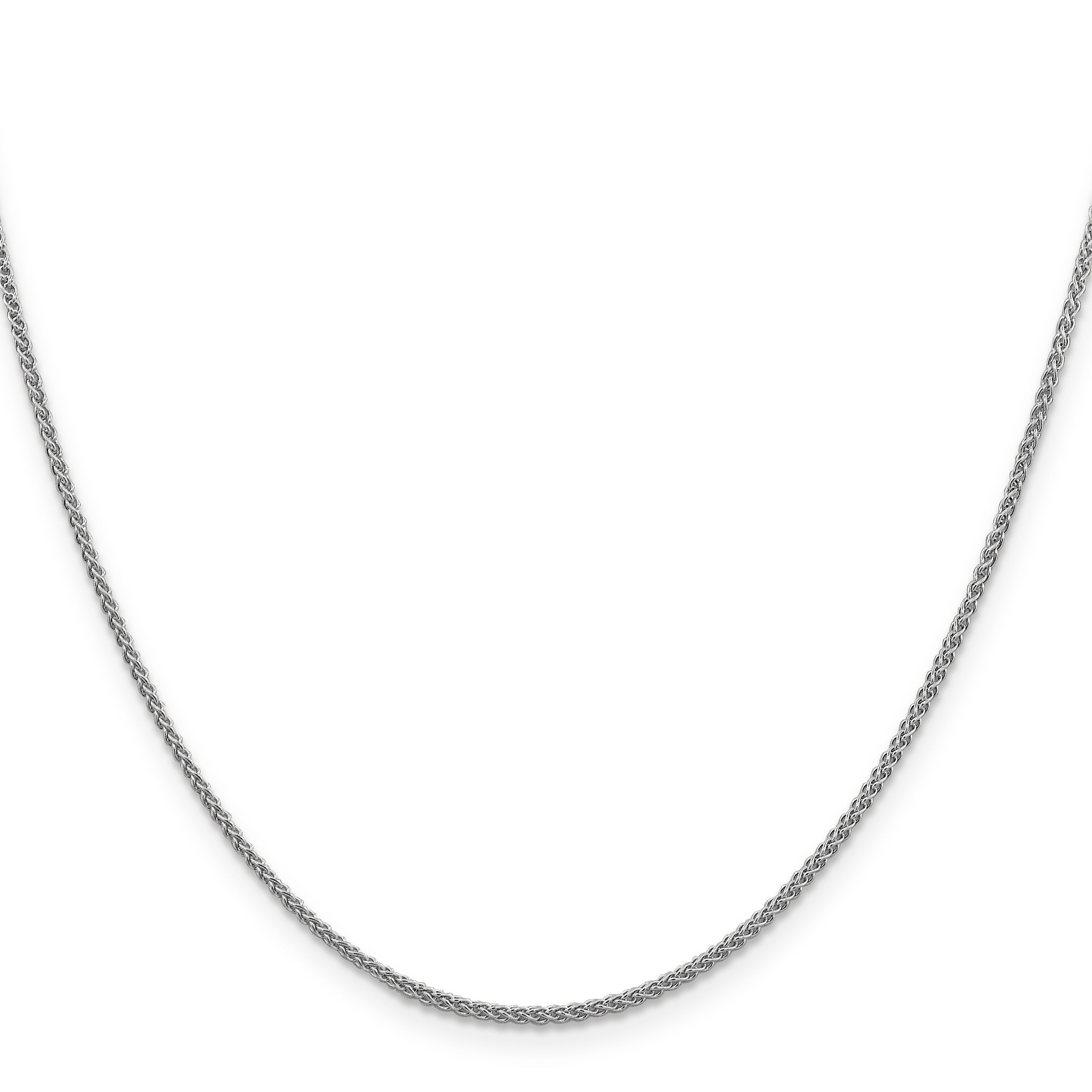 18 Inch 14K White Gold 1.5mm Spiga Chain Necklace
