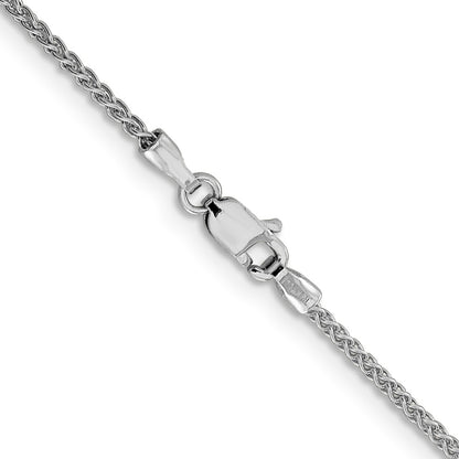 2 Inch 14K White Gold 1.5mm Spiga Chain Necklace