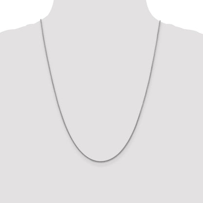 24 Inch 14K White Gold 1.5mm Spiga Chain Necklace