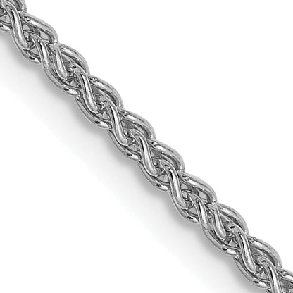 18 Inch 14K White Gold 1.5mm Spiga Chain Necklace