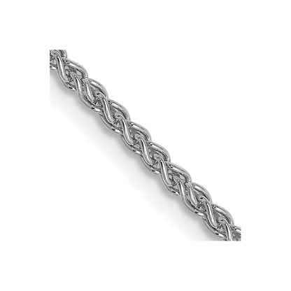 2 Inch 14K White Gold 1.5mm Spiga Chain Necklace