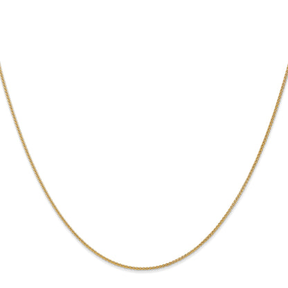 16 Inch 14K 1.0mm Spiga Chain Necklace