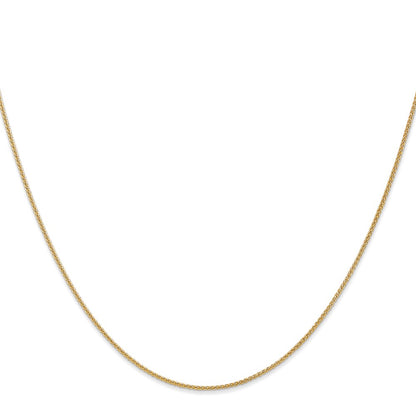3 Inch 14K Yellow Gold 1.0mm Spiga Chain Necklace
