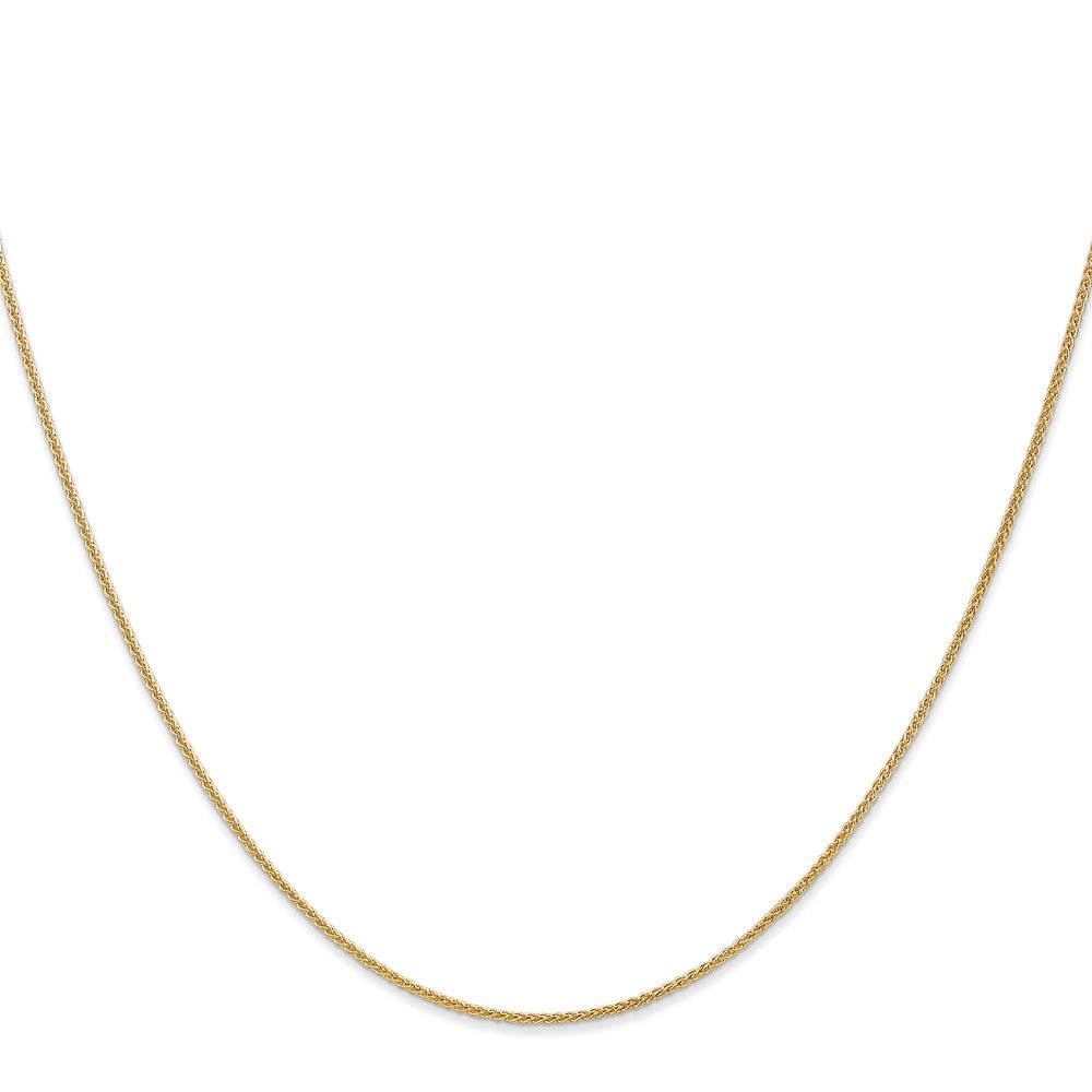 22 Inch 14K Yellow Gold 1.0mm Spiga Chain Necklace