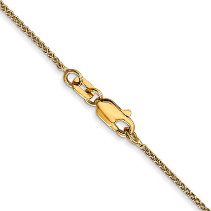 16 Inch 14K 1.0mm Spiga Chain Necklace