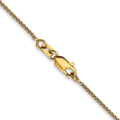 3 Inch 14K Yellow Gold 1.0mm Spiga Chain Necklace